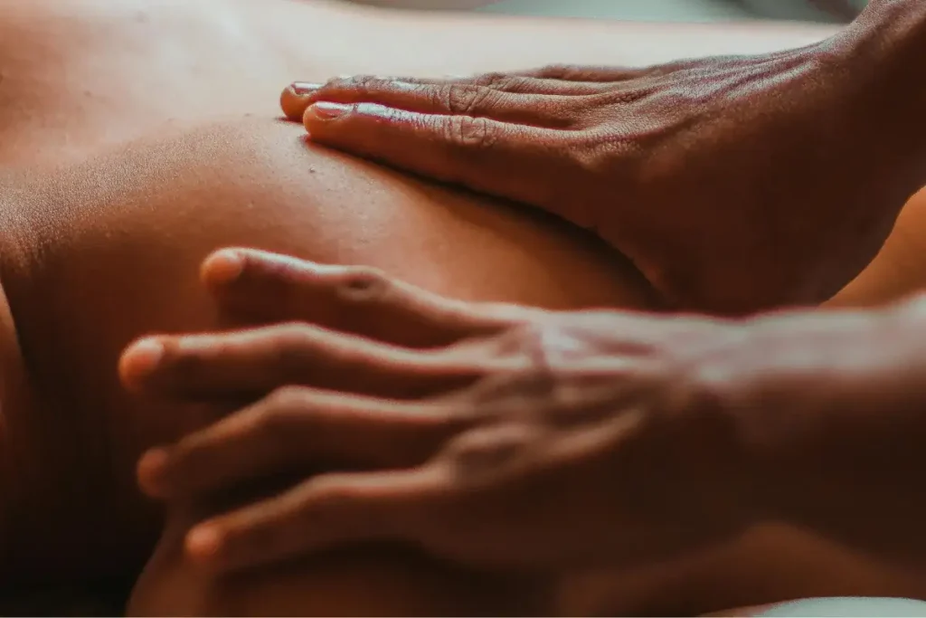 Agadir Massage – man relaxing on massage table wrapped in towel