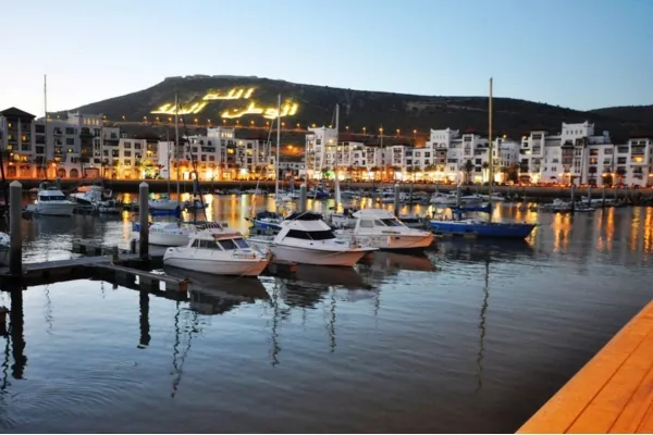 Places to visit in Agadir Agadir Marina by night