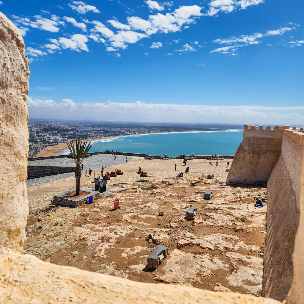 View from Agadir Kasbah overlooking the coastline – Places to visit in Agadir