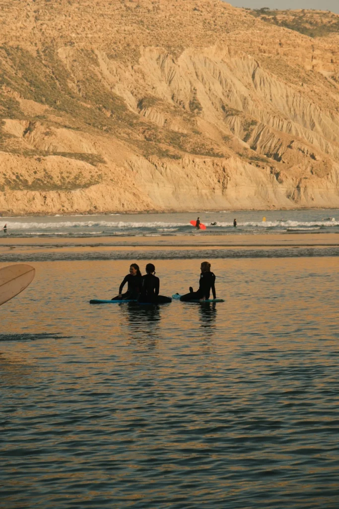 Taghazout surf village beach near Agadir