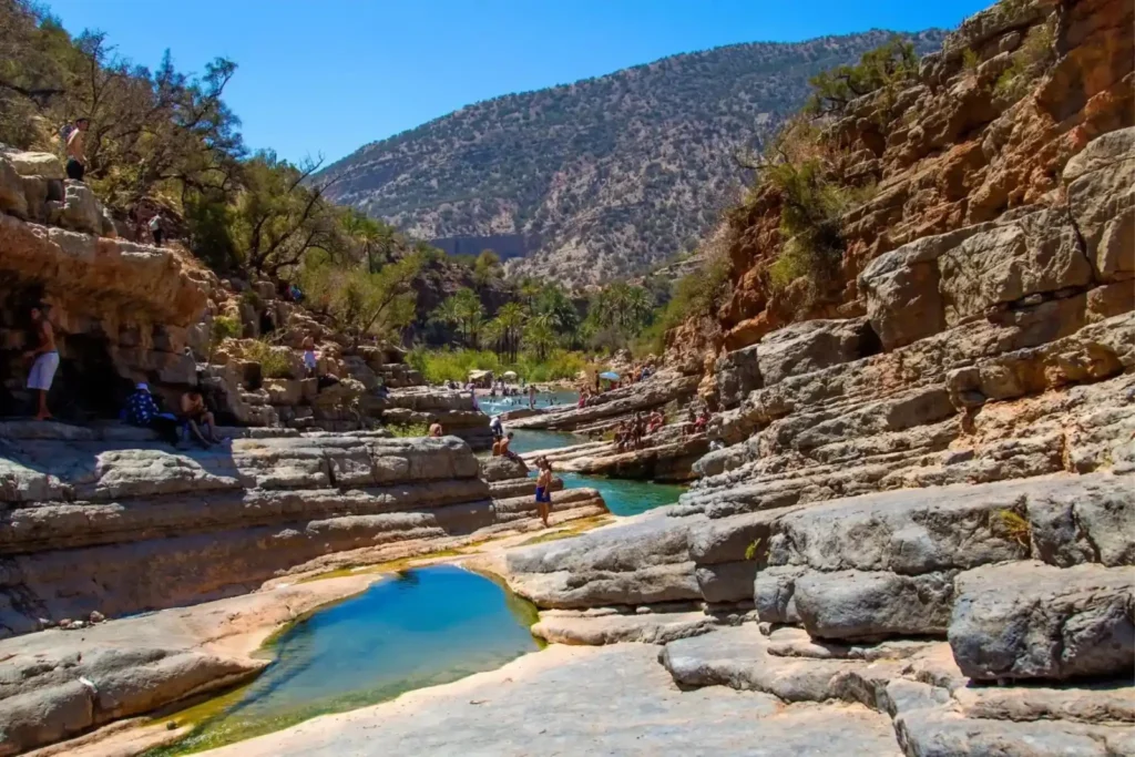 Paradise Valley Agadir: turquoise natural pools among palm trees